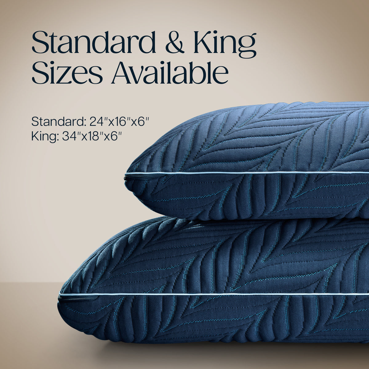 Stearns & Foster Estate Pillow - product image - Standard & King Sizes Available - Standard: 24"x16"x6"
King: 34"x18"x6"