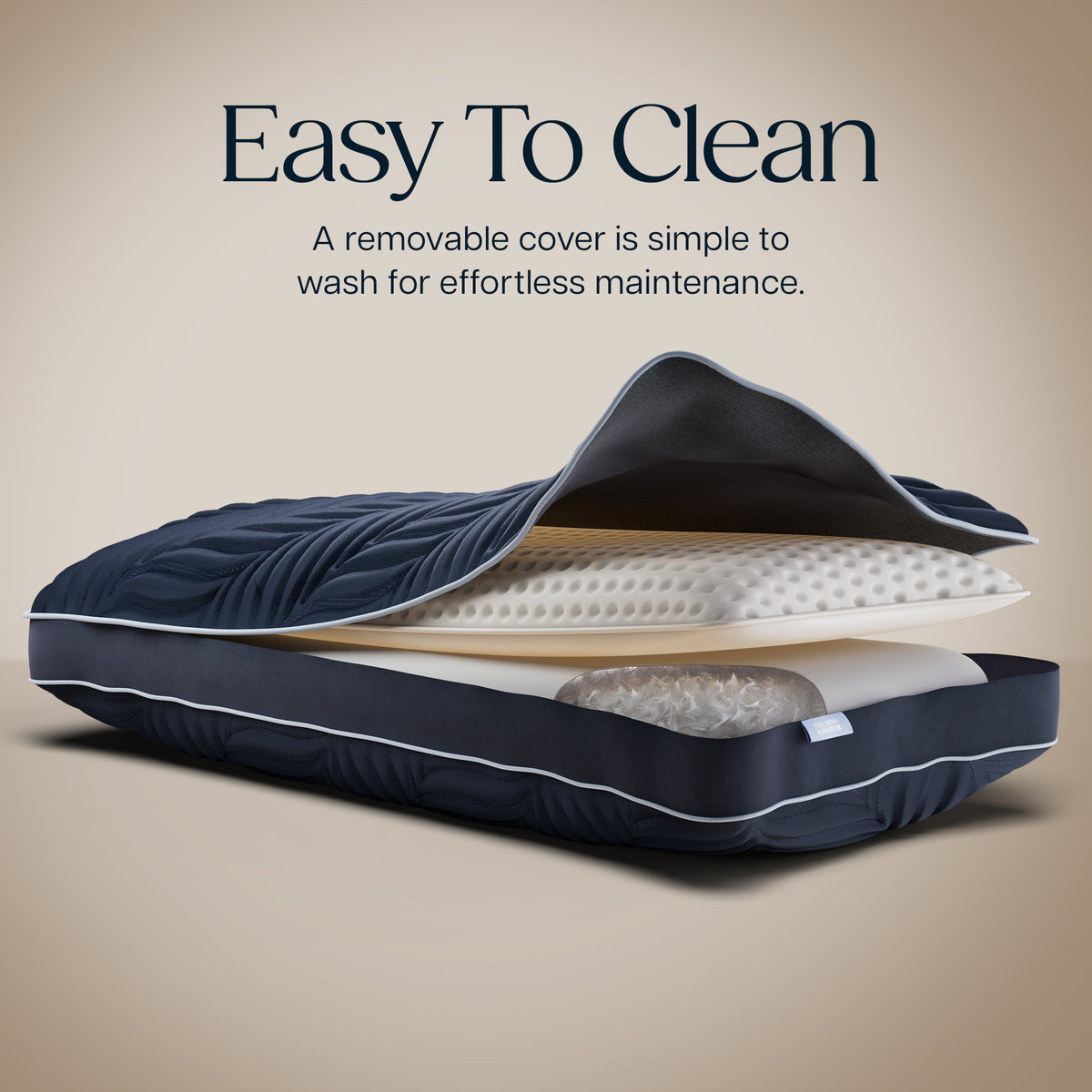 Stearns & Foster Lux Estate Pillow - product image - Easy To Clean - A removable cover is simple to wash for effortless maintenance.