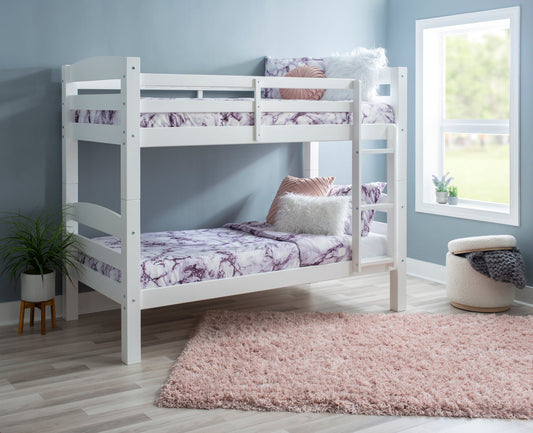 Levi Twin over Twin Bunk Bed in White-Lifestyle