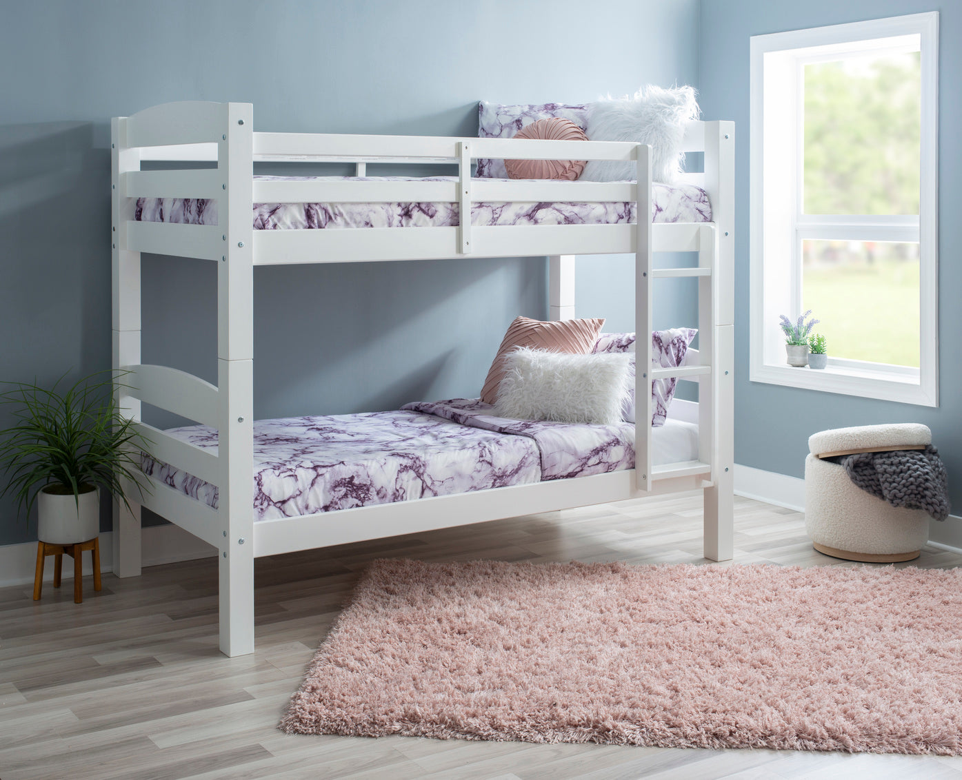 Twin Bunk Bed and Mattress Set