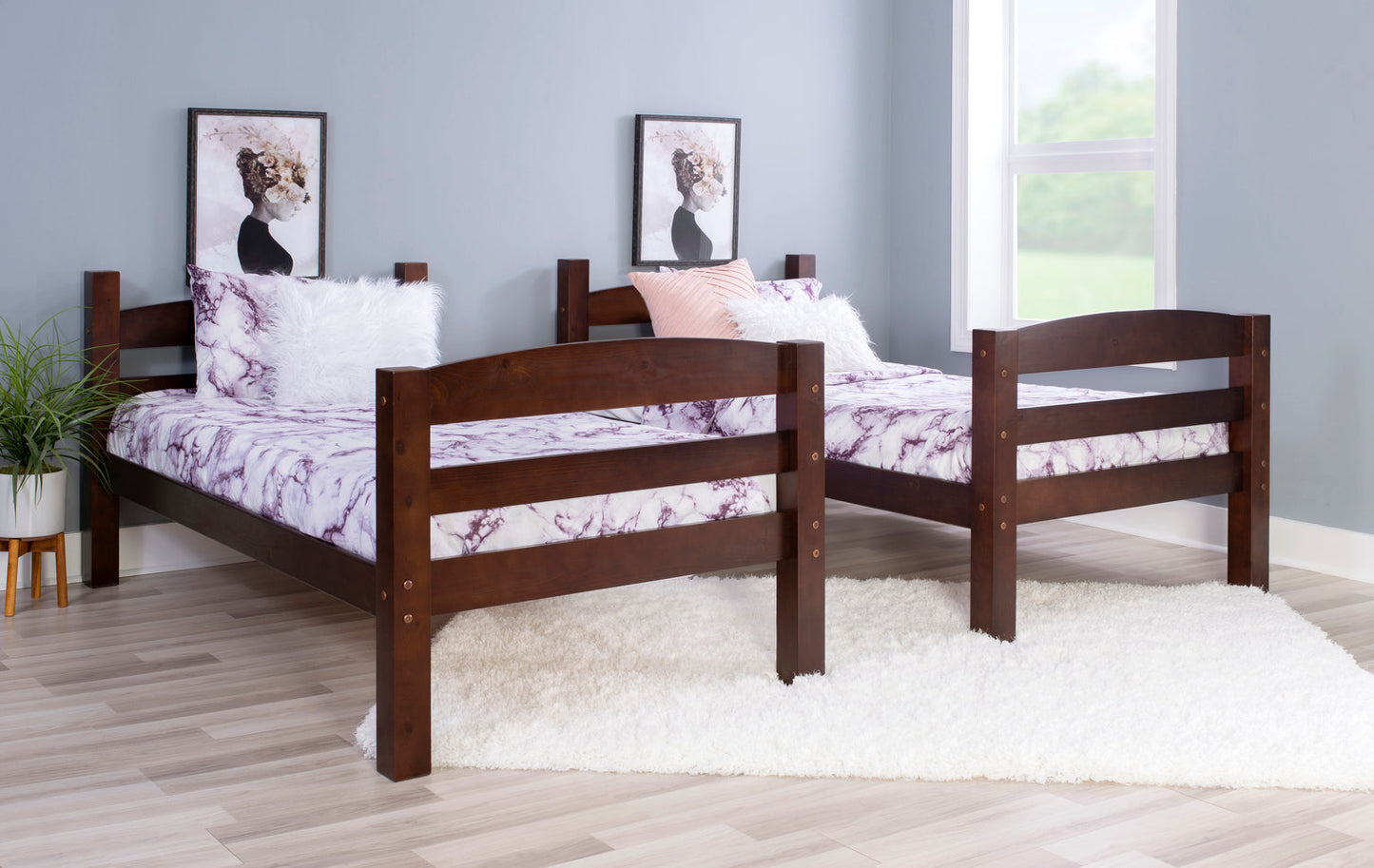 Twin Bunk Bed and Mattress Set