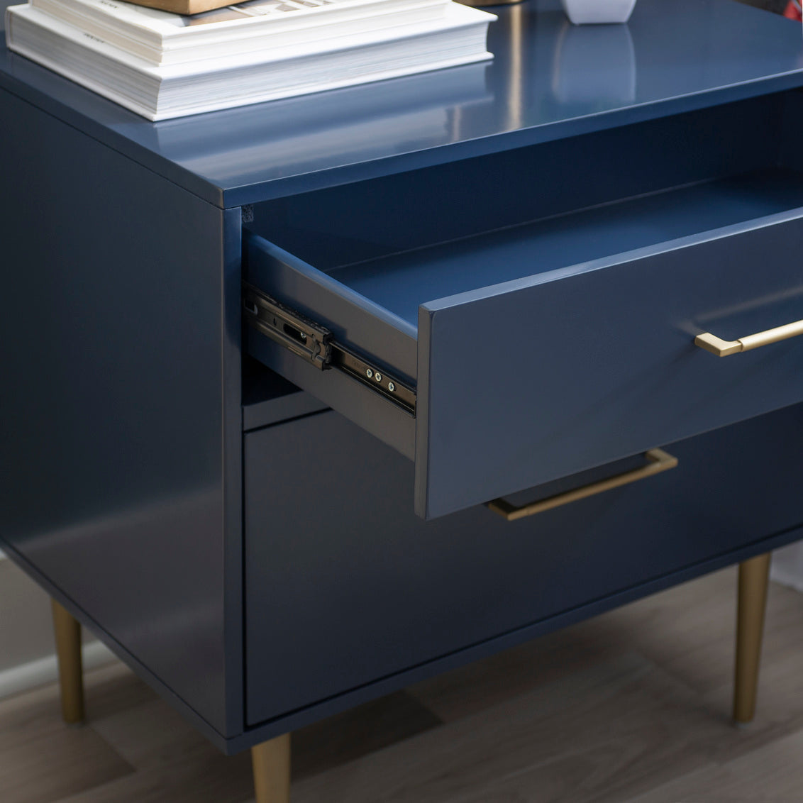 Gwyneth Nightstand in Navy-drawer