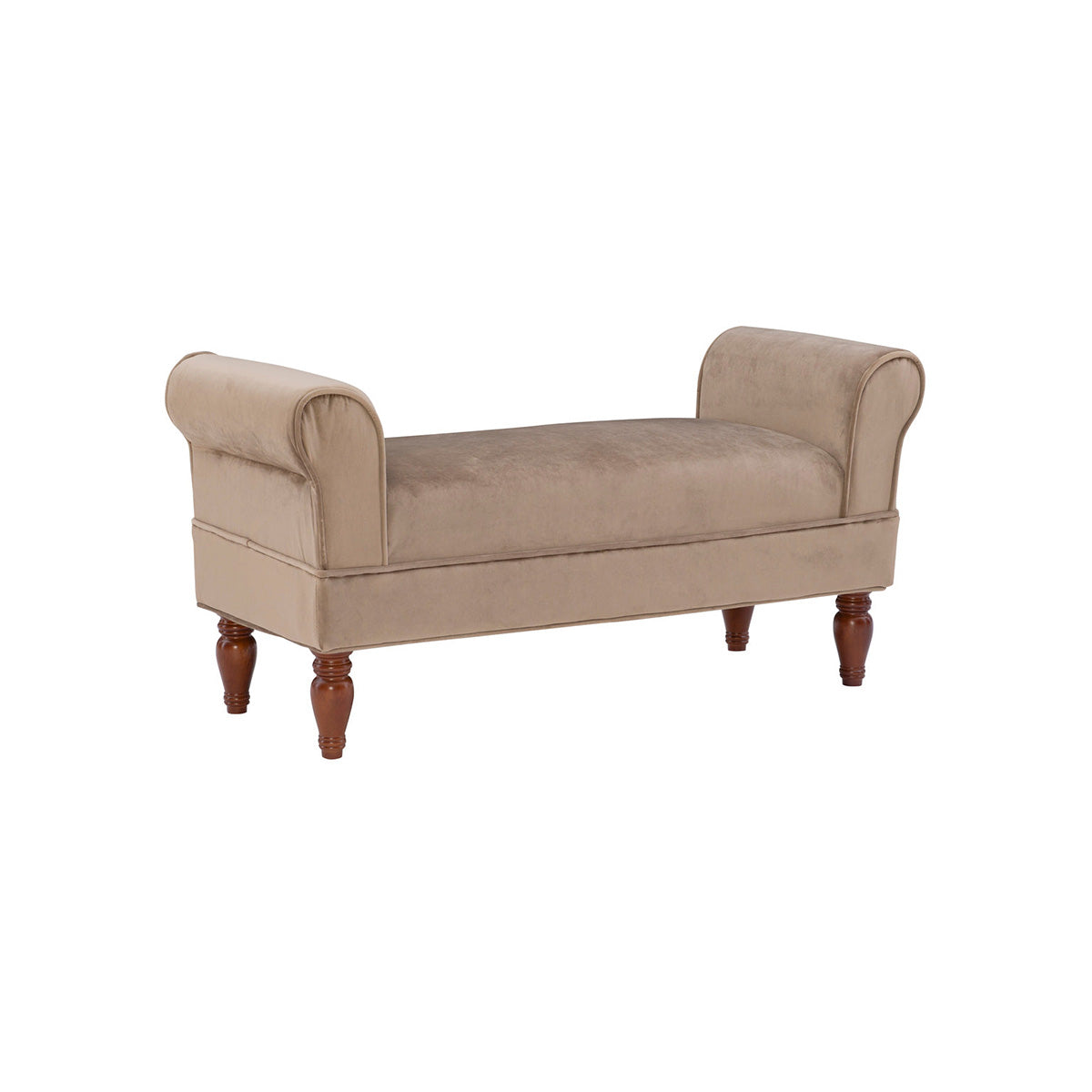 Linon Lillian Upholstered Bench in Coffee