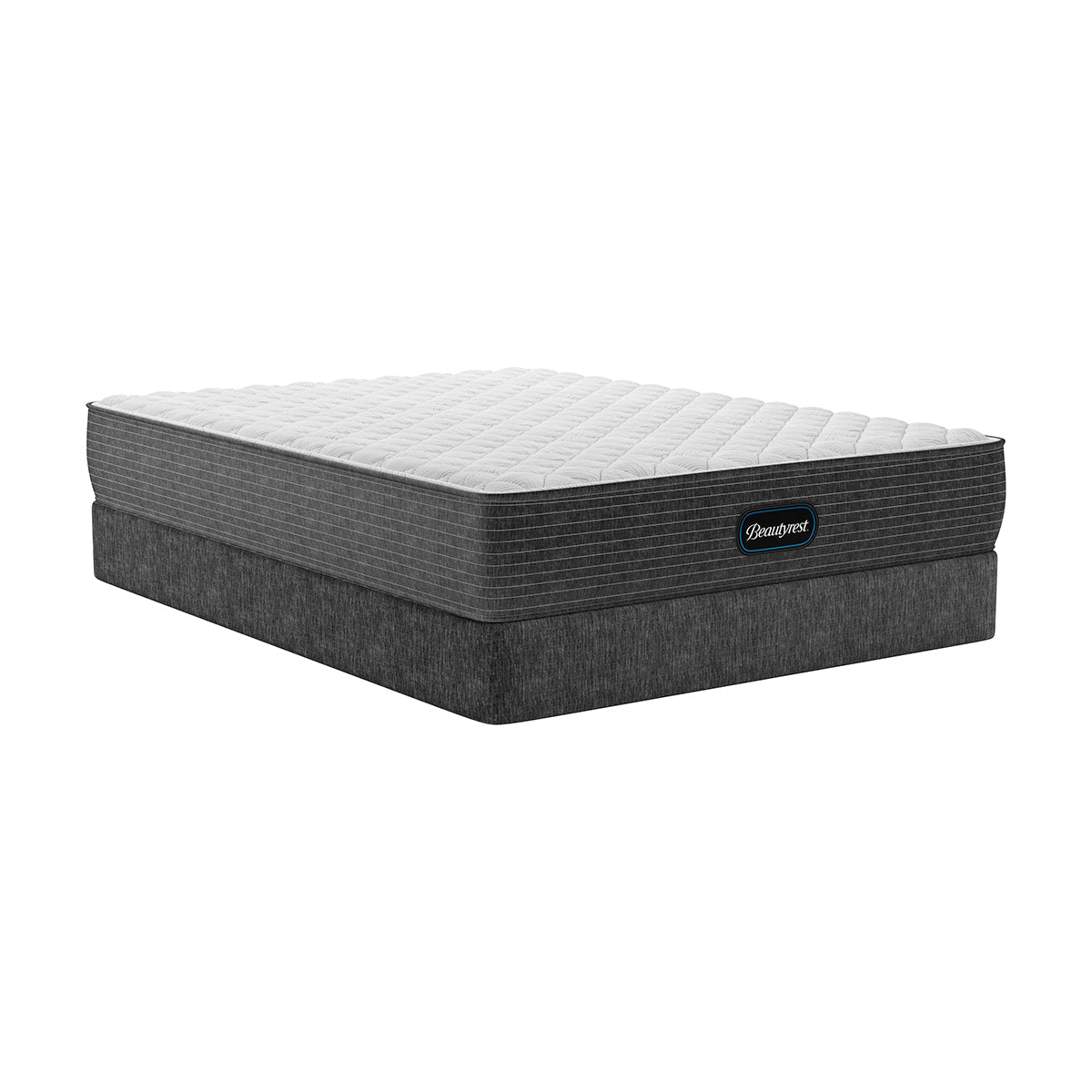 Beautyrest Elements Redford Firm Mattress On Box Spring Side View