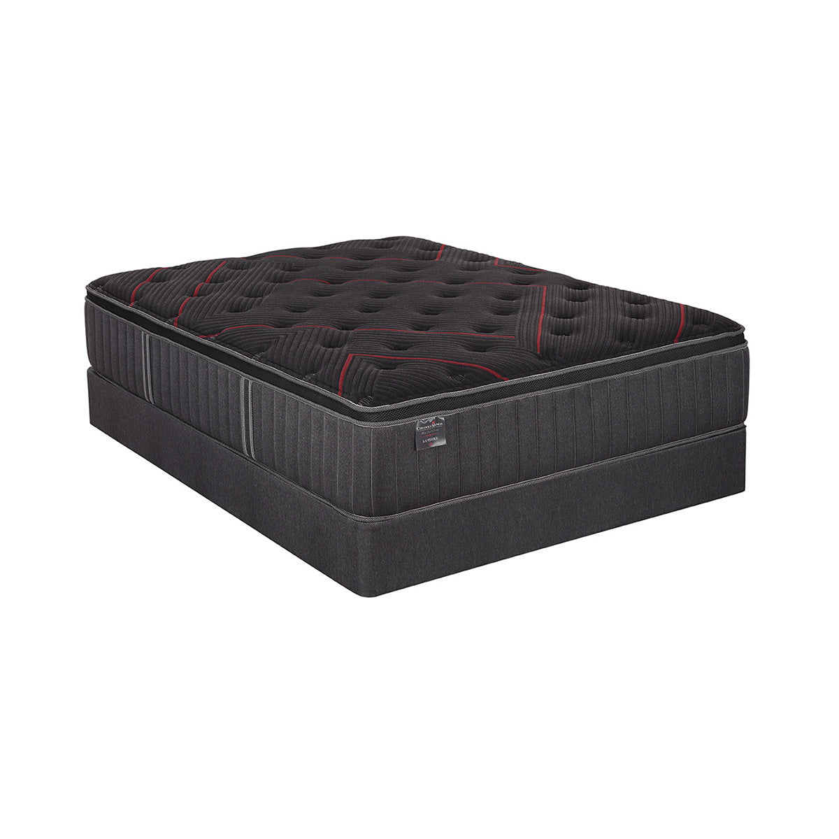 Cheswick Manor Sapphire Euro Top Mattress silouhette on foundation