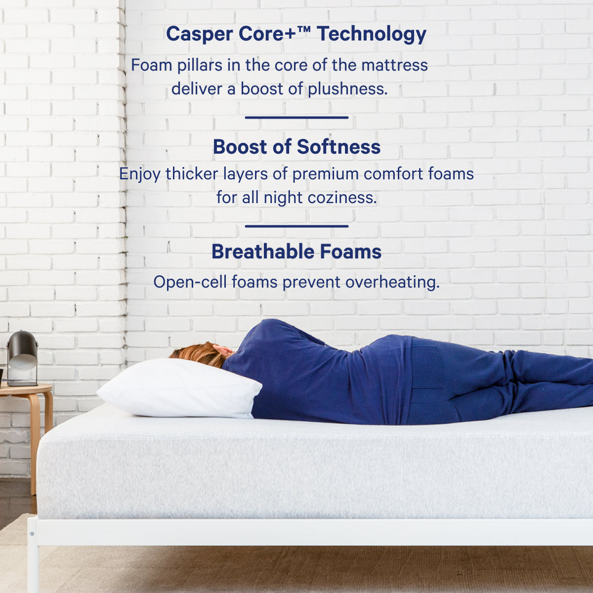 Casper Cloud One Mattress Technology Boost of Softness Breathable Foams