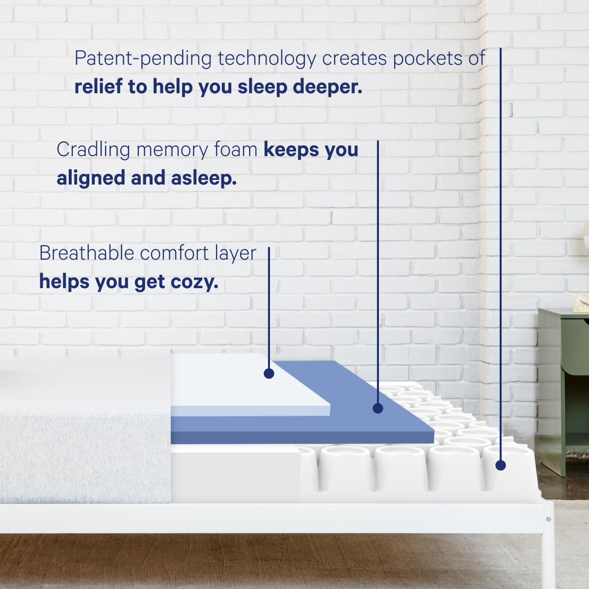 Casper Cloud One Mattress cutaway