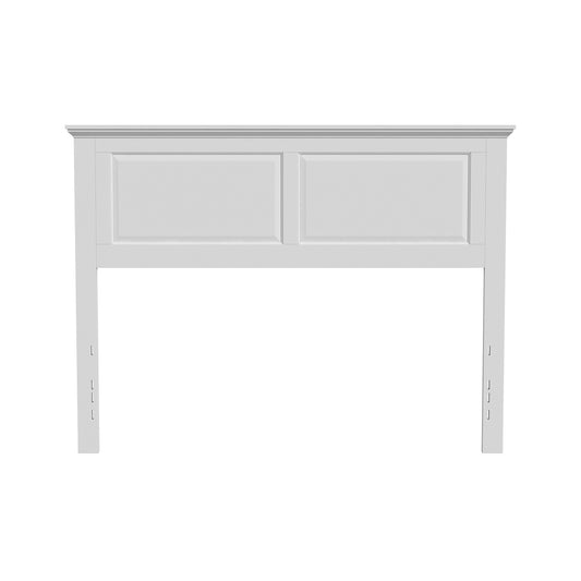 Rize Home Cottage Wood Headboard in White - front view