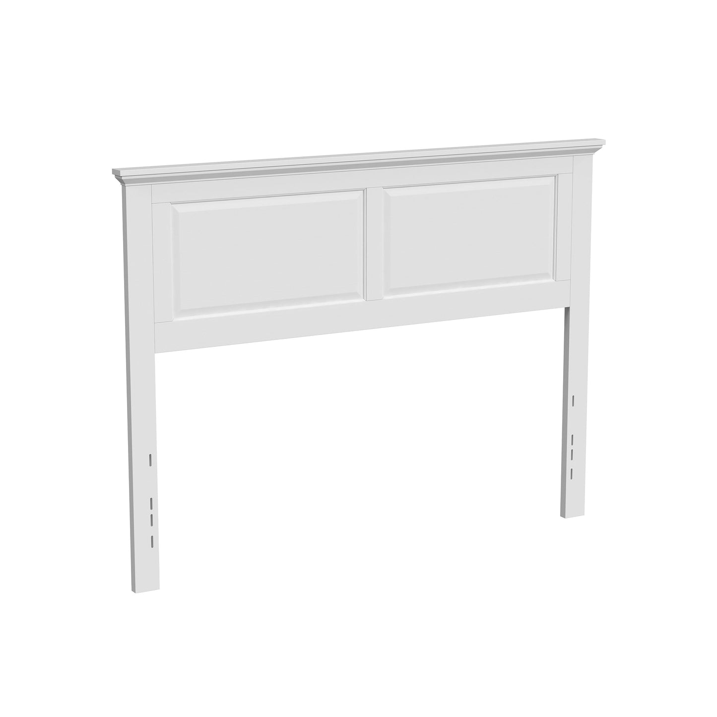 Rize Home Cottage Wood Headboard in White - angled view