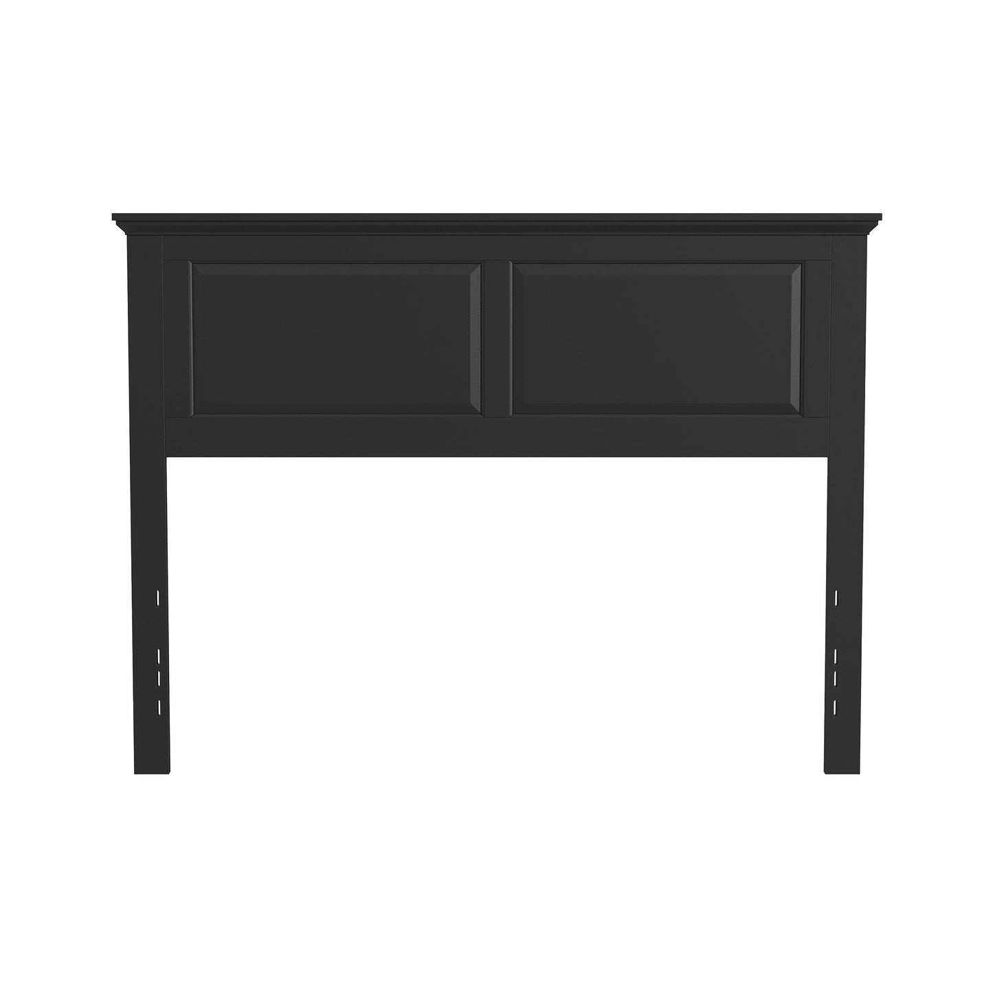 Rize Home Cottage Wood Headboard in Black - front view