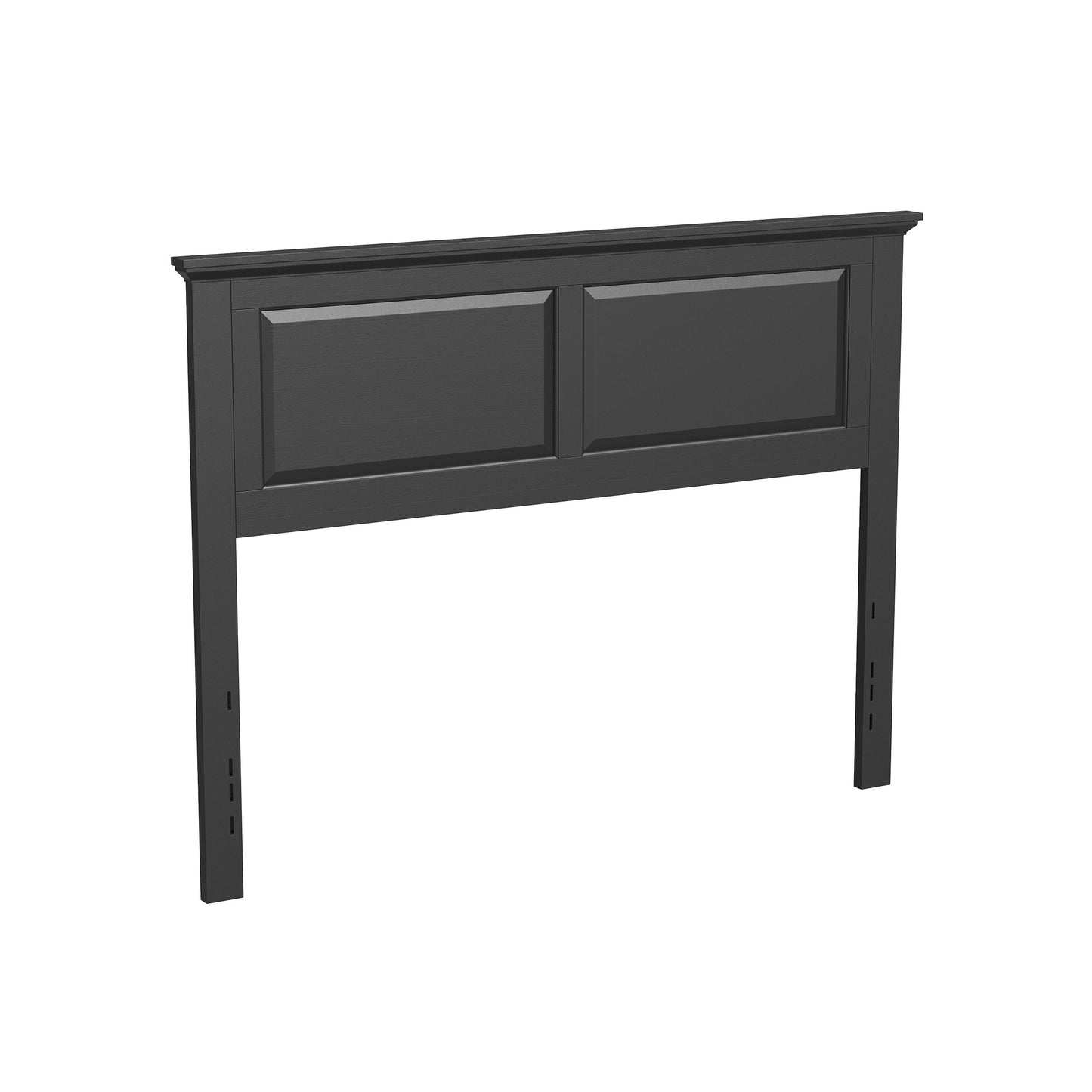 Rize Home Cottage Wood Headboard in Black - angled view