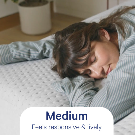 Casper Dream Hybrid Mattress. Medium feels responsive and lively.