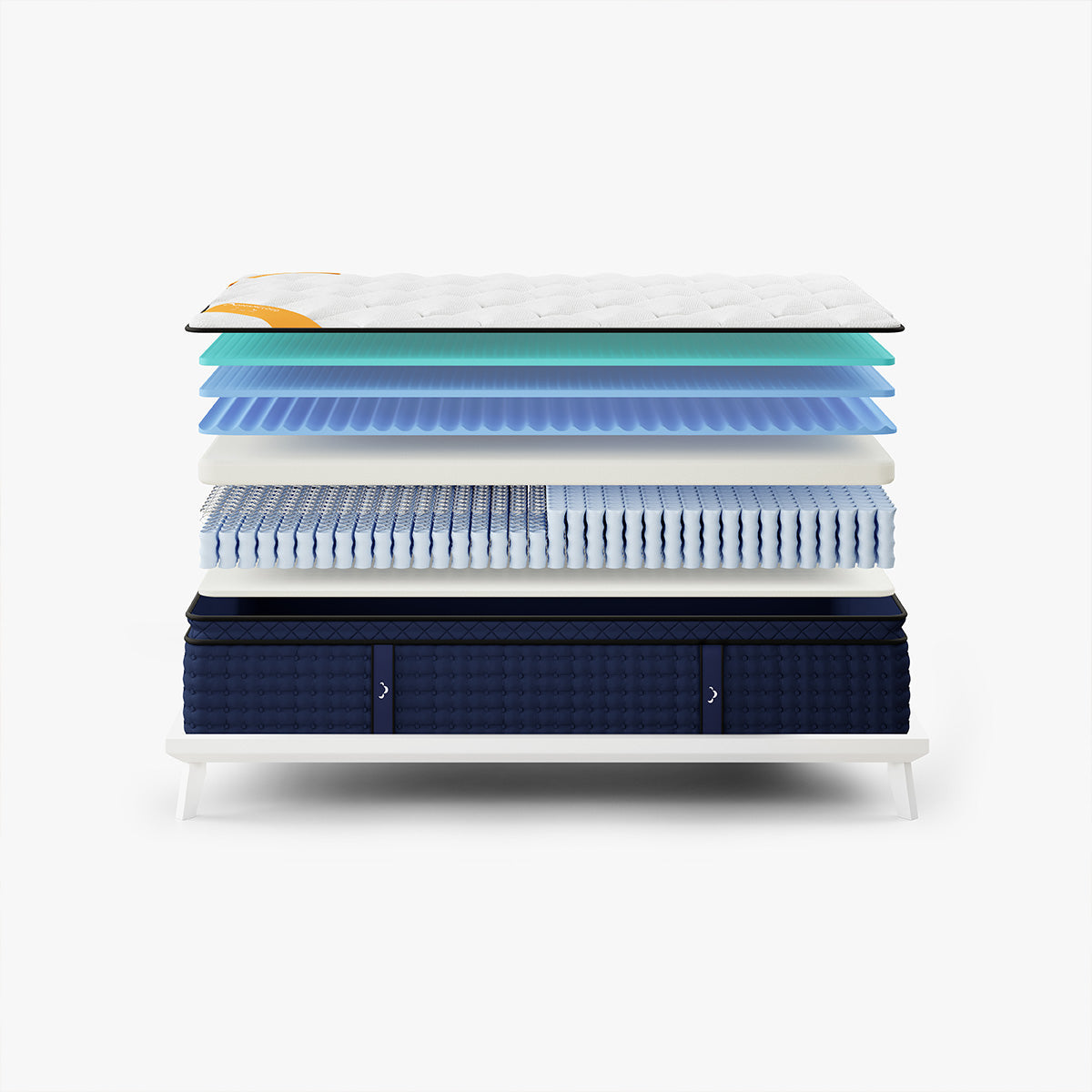 The DreamCloud Premier Rest Hybrid Mattress Layers Expanded