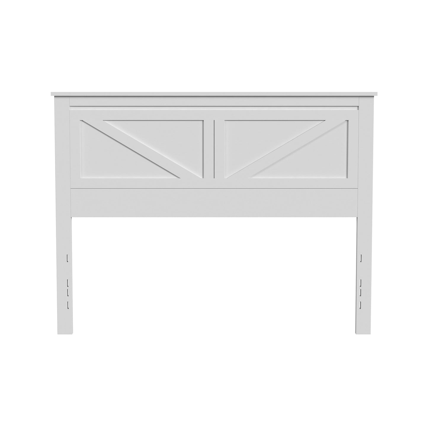 Rize Home Farmhouse Wood Headboard in White - front view