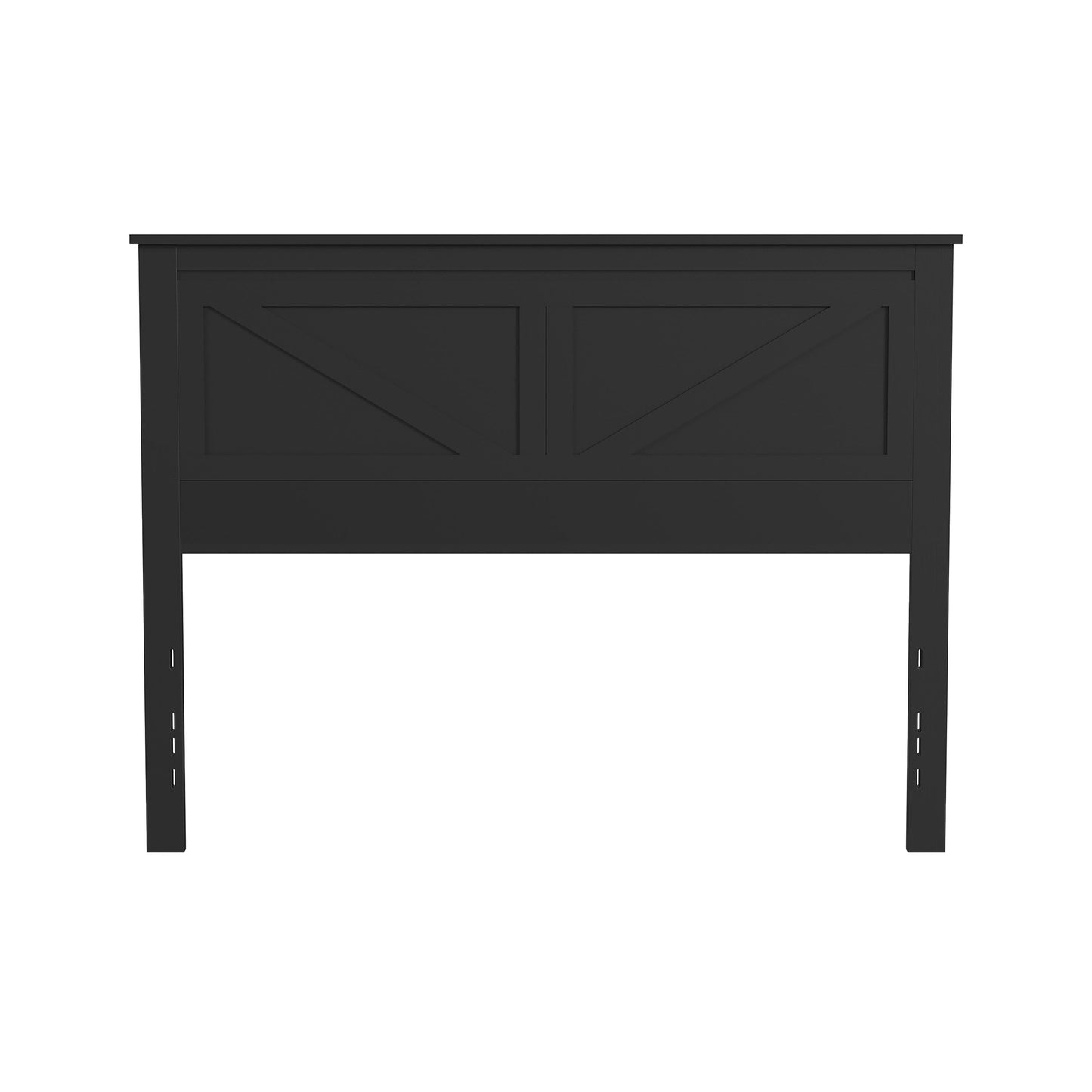 Rize Home Farmhouse Wood Headboard in Black - front view