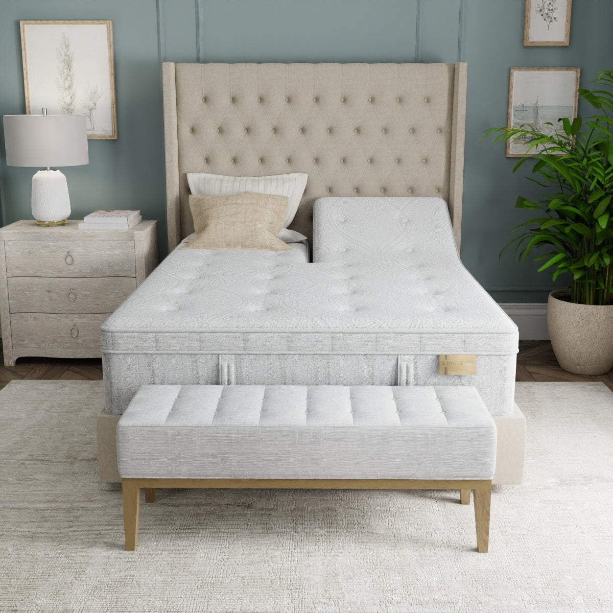 King Koil Natural Retreat Glacial Mist Pillow Top Medium Mattress - Lifestyle Angle 4
