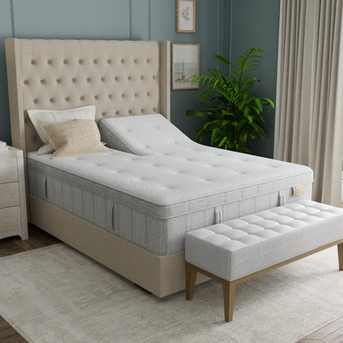 King Koil Natural Retreat Glacial Mist Pillow Top Plush Mattress - Lifestyle Angle 3