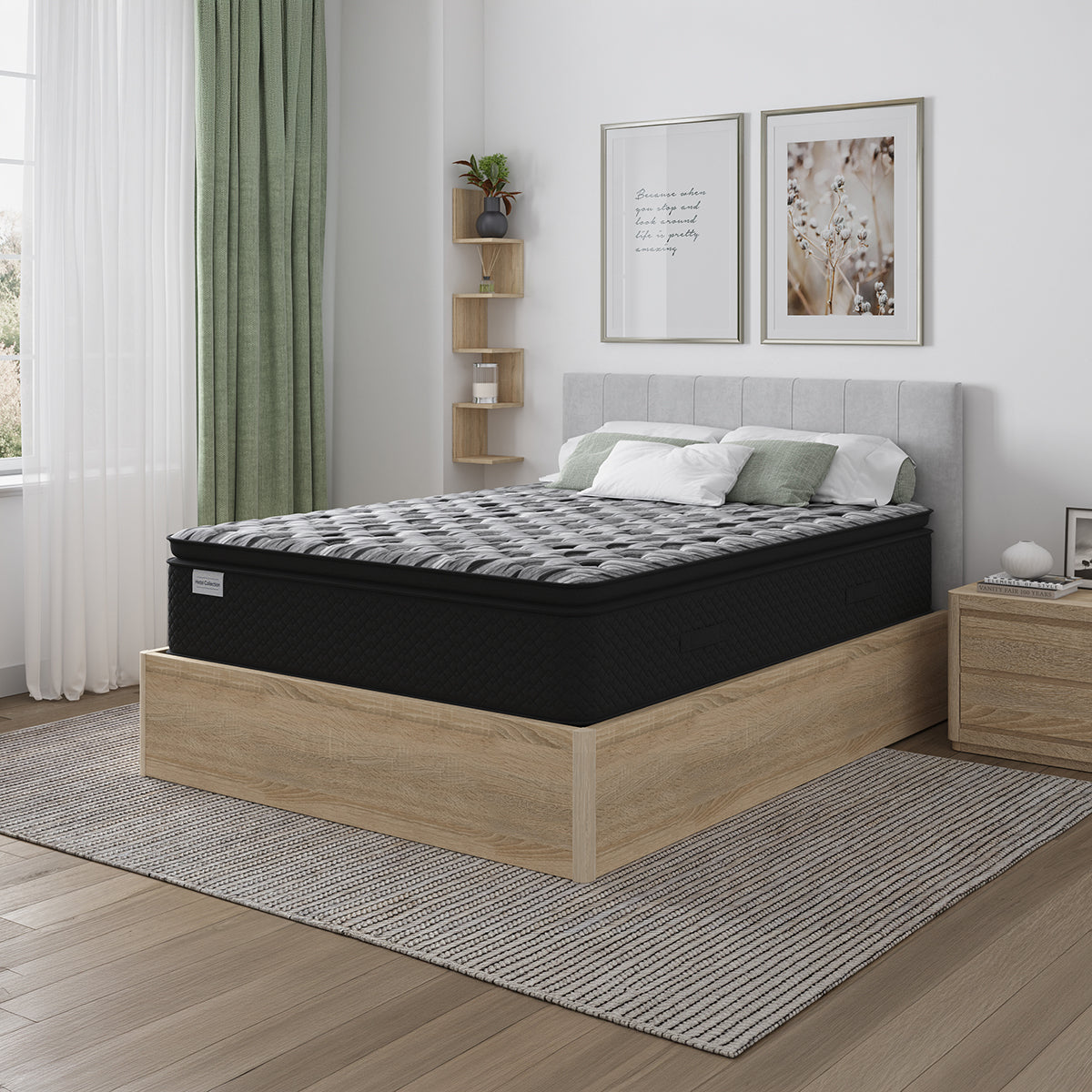 Mattress Warehouse Hotel Collection Medium Pillow Top Mattress - Styled Room Image