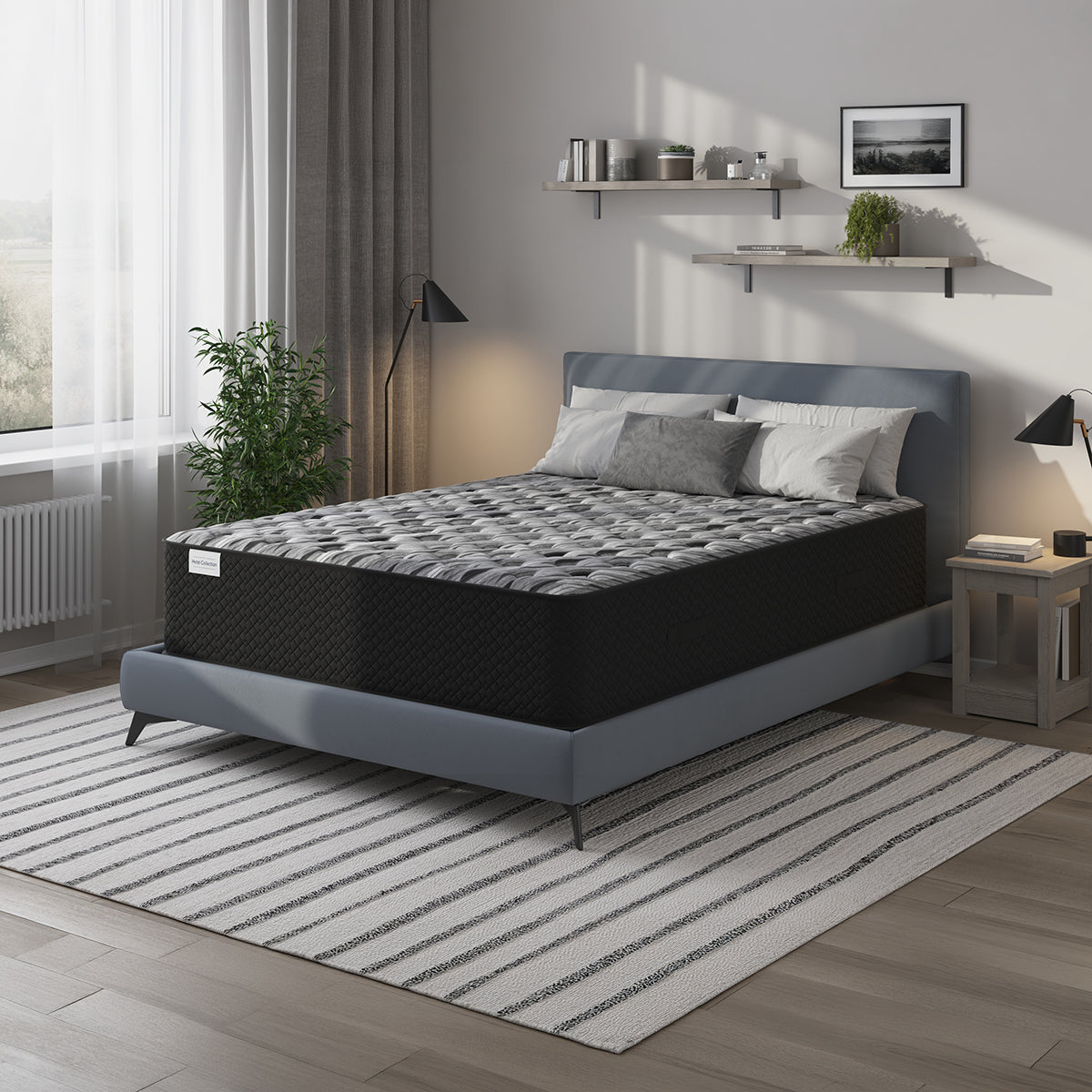 Mattress Warehouse Hotel Collection Double-Sided Medium Mattress - Styled Room Image