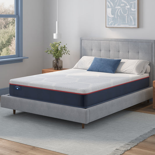 Sealy® Sleep Outfitters Apollo Firm Hybrid Mattress bedroom shot