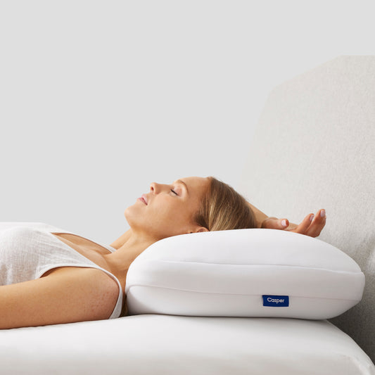 Woman Laying On Casper Hybrid Pillow