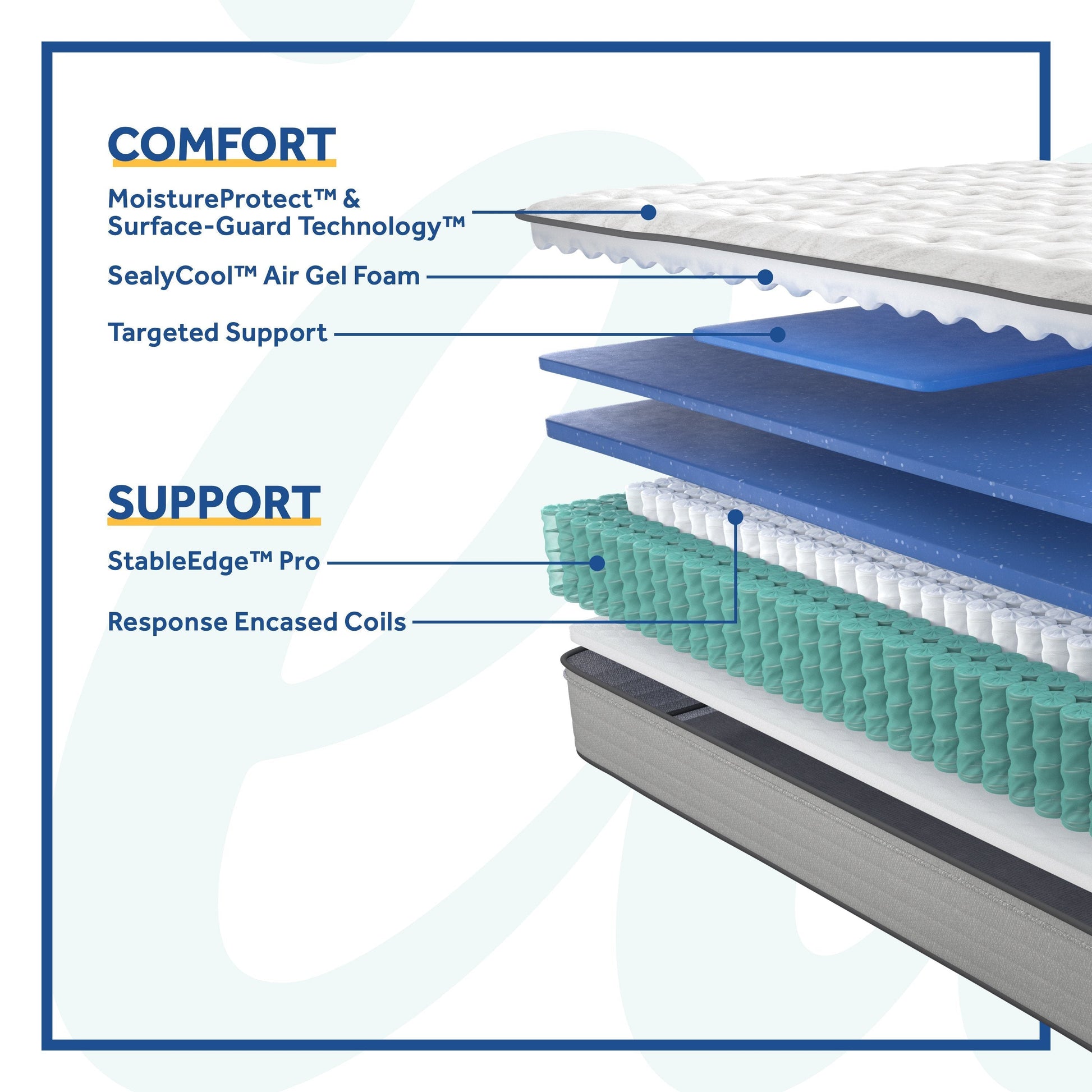 Sealy Idlewild Firm Mattress Layers Cutaway