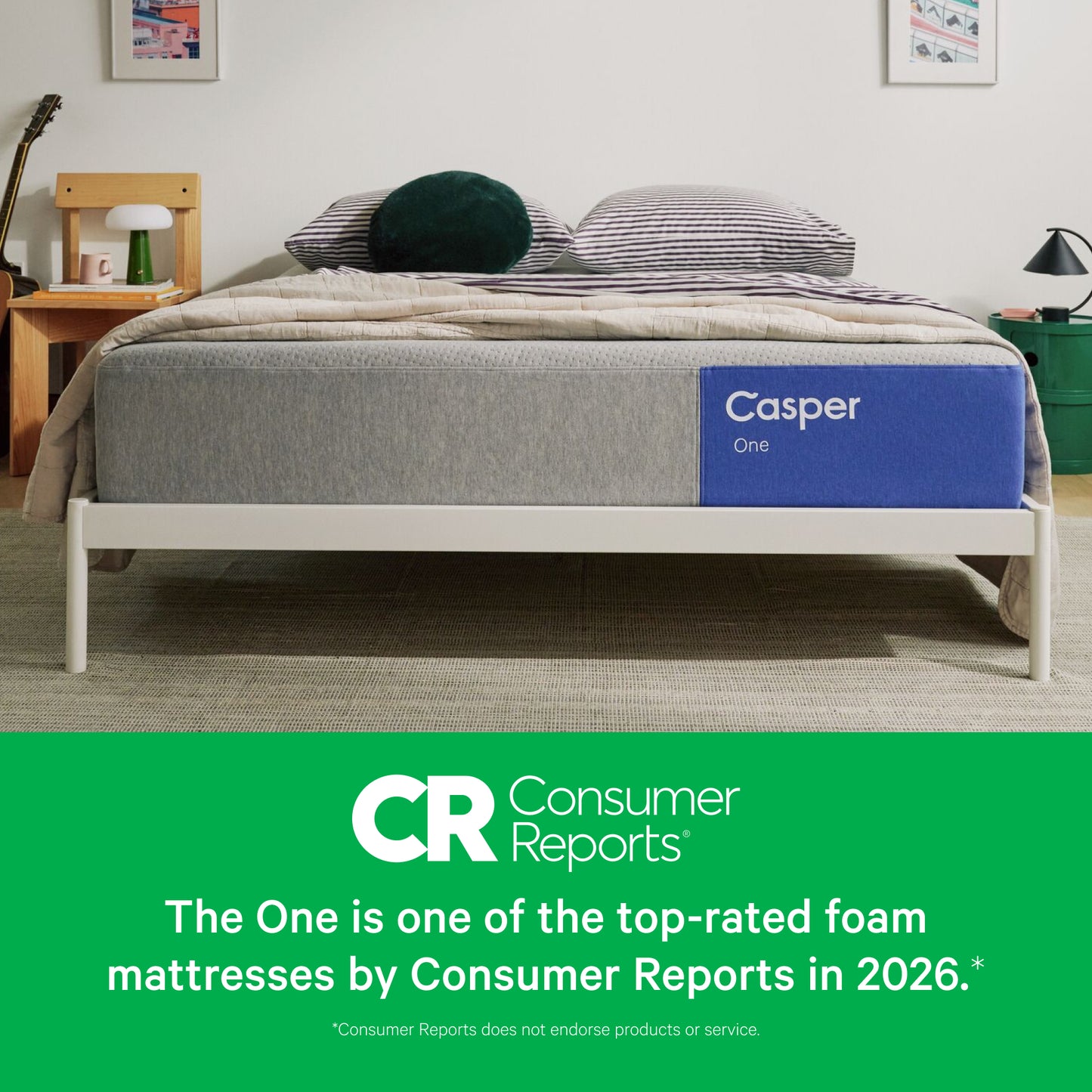 Casper One - Consumer Reports: The One is one of the top-rated foam mattresses by Consumer Reports in 2026.* *Consumer Reports does not endorse products or service.