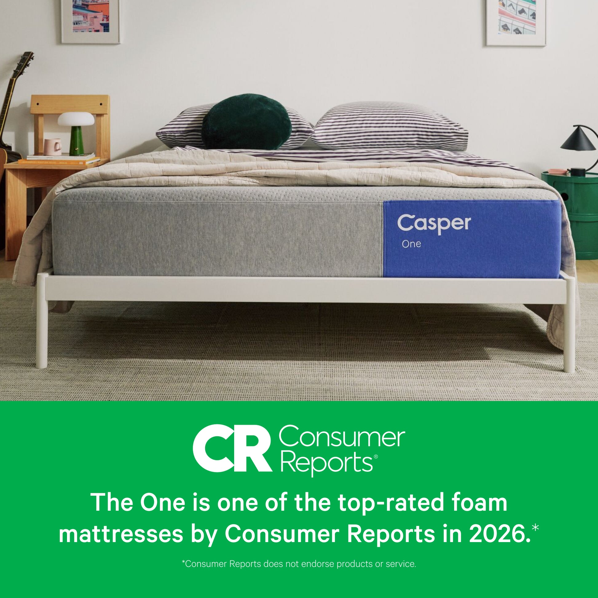 Casper One - Consumer Reports: The One is one of the top-rated foam mattresses by Consumer Reports in 2026.* *Consumer Reports does not endorse products or service.