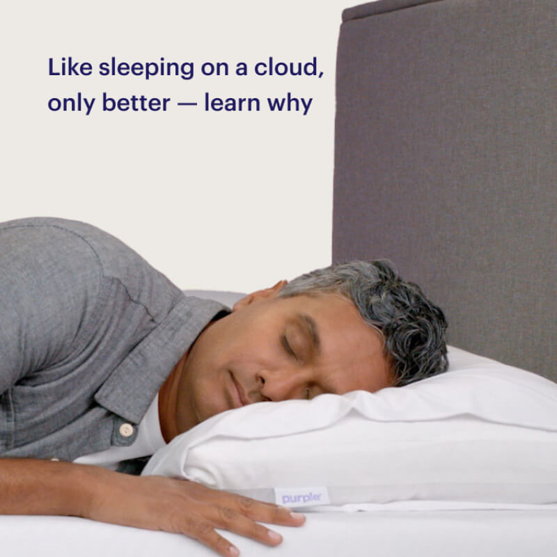 Purple Cloud Pillow. Like sleeping on a cloud, only  better - learn why
