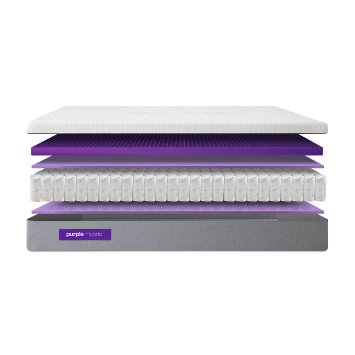 The Purple Hybrid Mattress Layer Cutaway