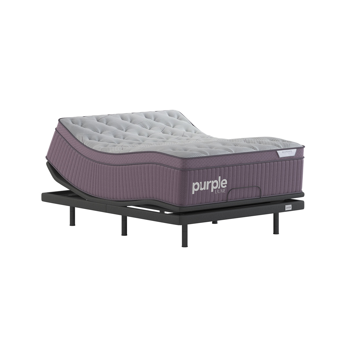 Purple Mattress On A Purple Premium Plus Smart Adjustable Base