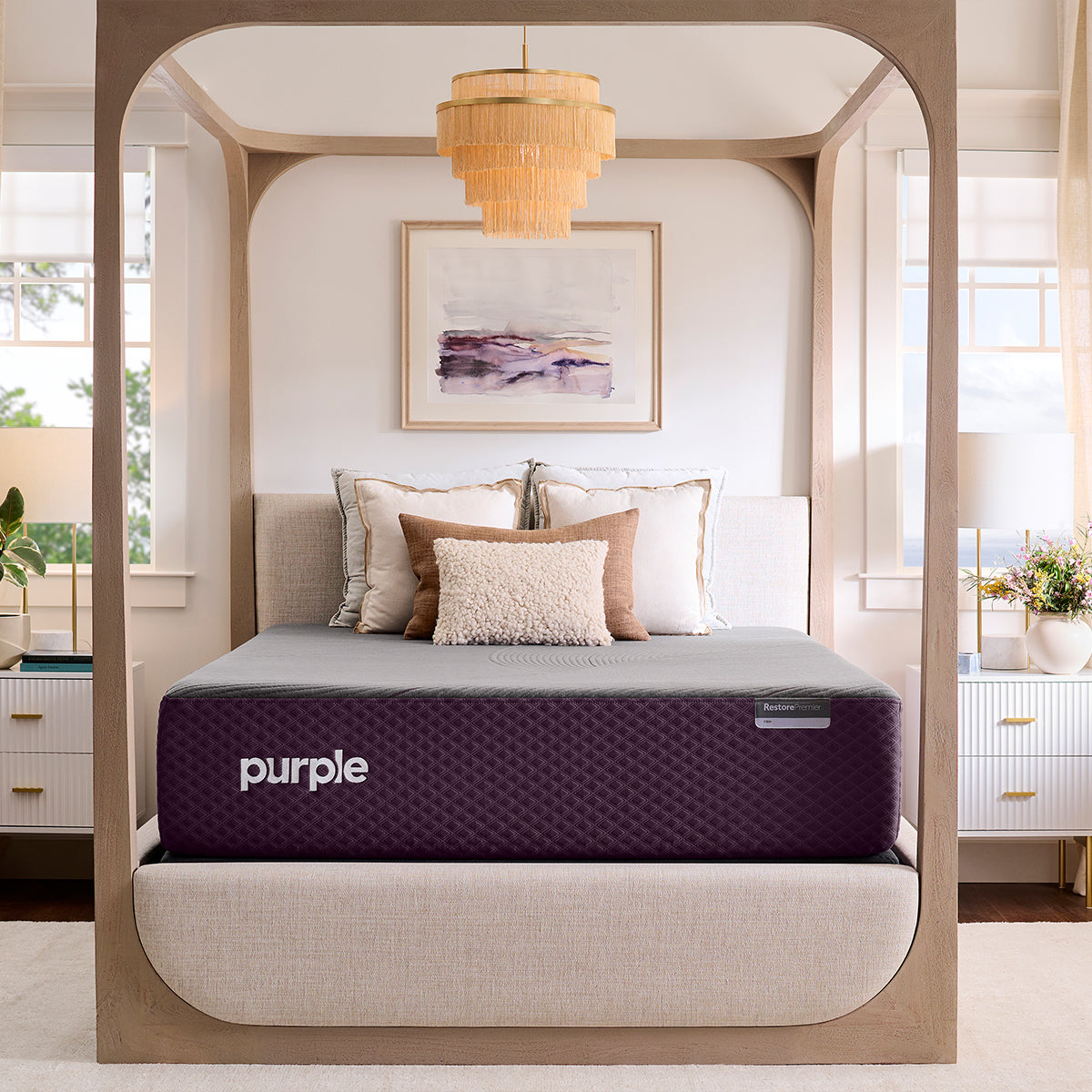 Purple Restore Premier Firm Mattress in bedroom
