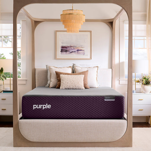 Purple Restore Premier Soft Mattress in bedroom