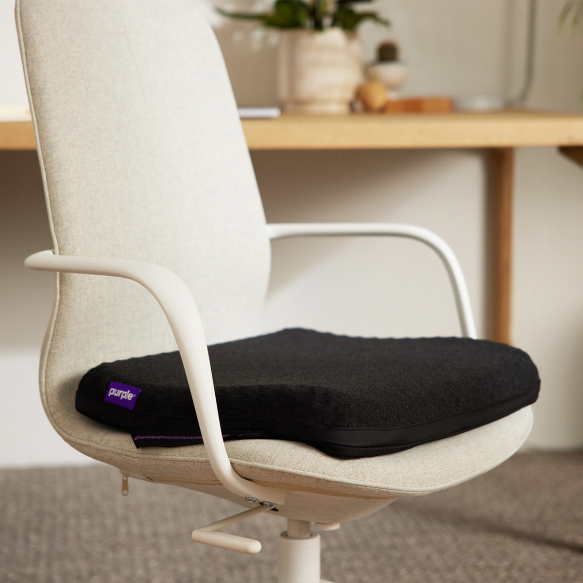 Purple Royal Seat Cushion On Chair In Office