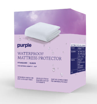 Purple Waterproof Mattress Protector package.