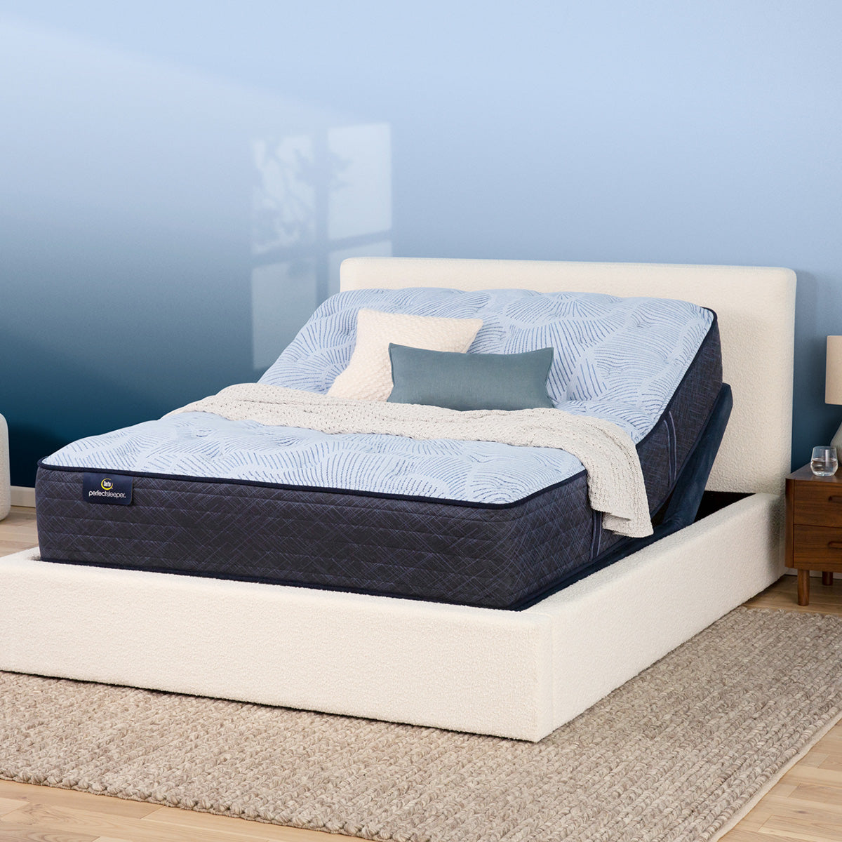 Serta Motion Essentials Adjustable Base with mattress on top