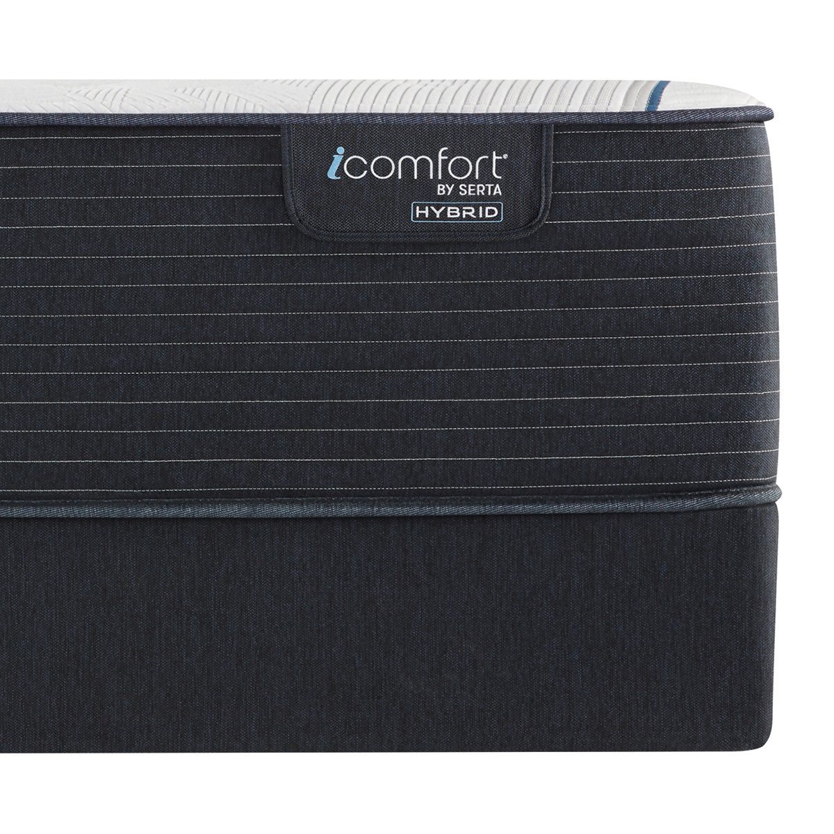 Serta iComfort Blue Foundation mattress on top