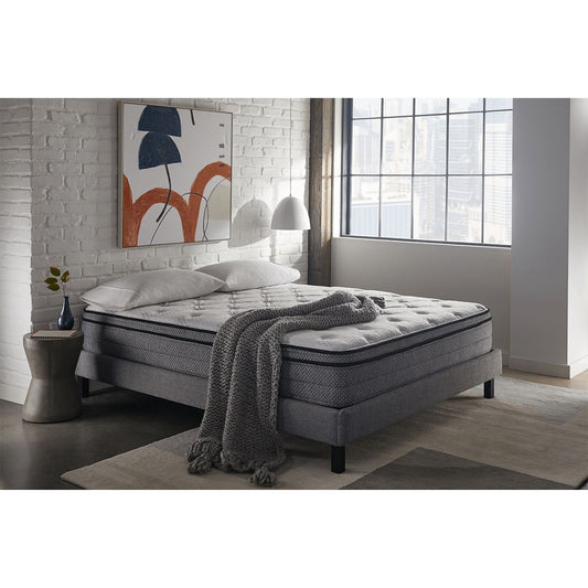 Sleep Inc. by Corsicana 12" Hybrid Euro Top Mattress In Bedroom Dressed