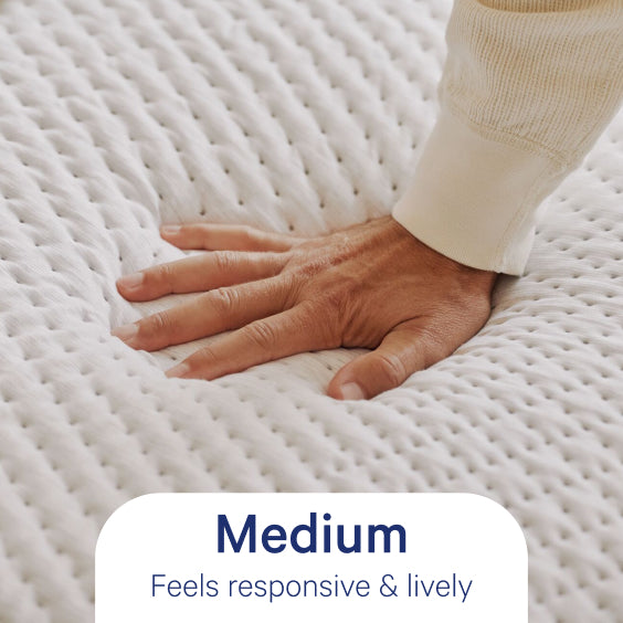 Casper Snow Max Hybrid Mattress - Medium.  Feels responsive and lively.