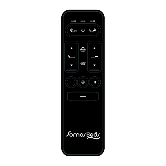 SomosBeds Ultra Base Remote on white