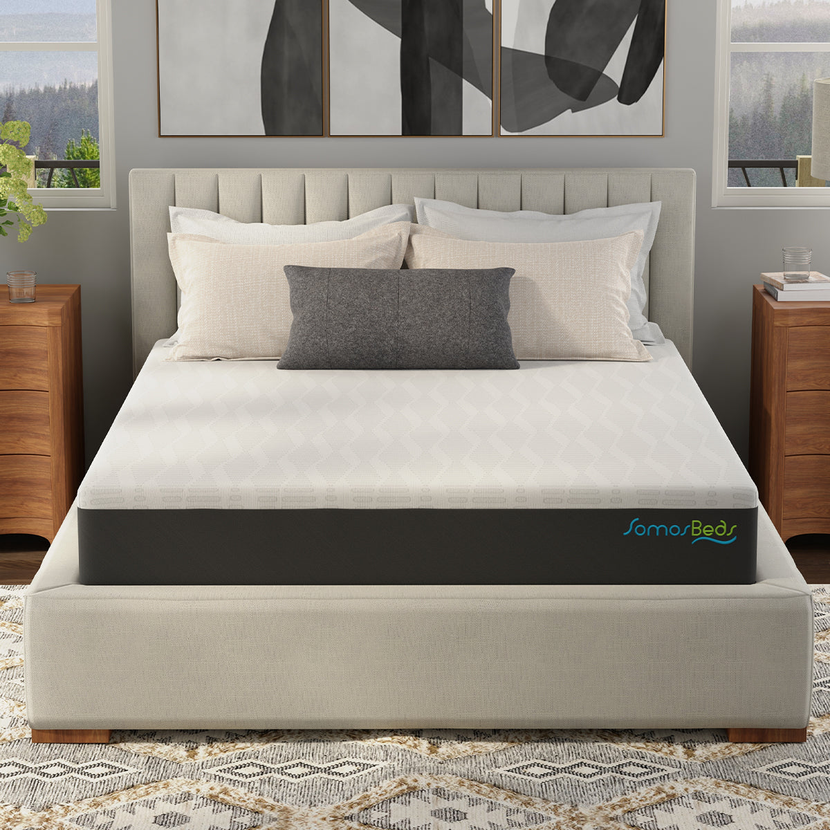 SomosBeds Restorative Medium Mattress - Front View