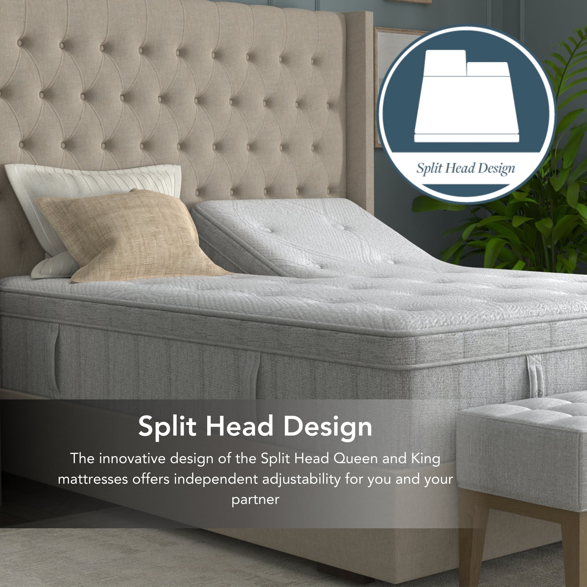King Koil Natural Retreat Cascade Drift Firm Mattress - Split Head Detail