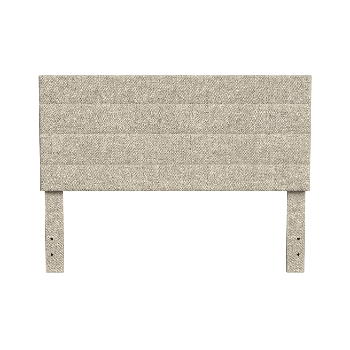 Rize Home Willow Upholstered Headboard in Tan - front view