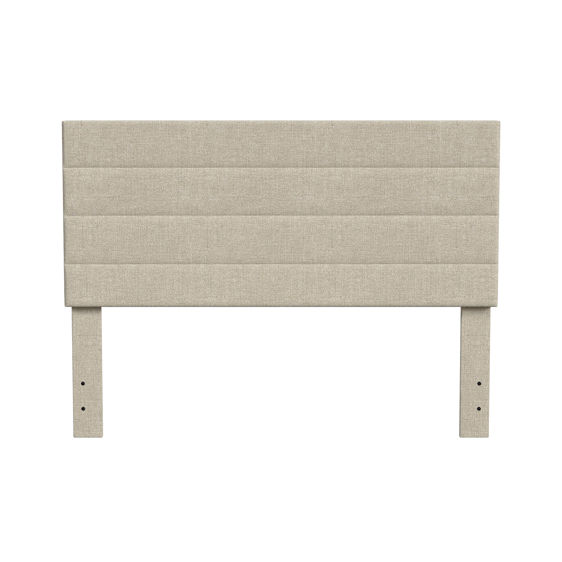 Rize Home Willow Upholstered Headboard in Tan - front view