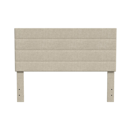 Rize Home Willow Upholstered Headboard in Tan - front view