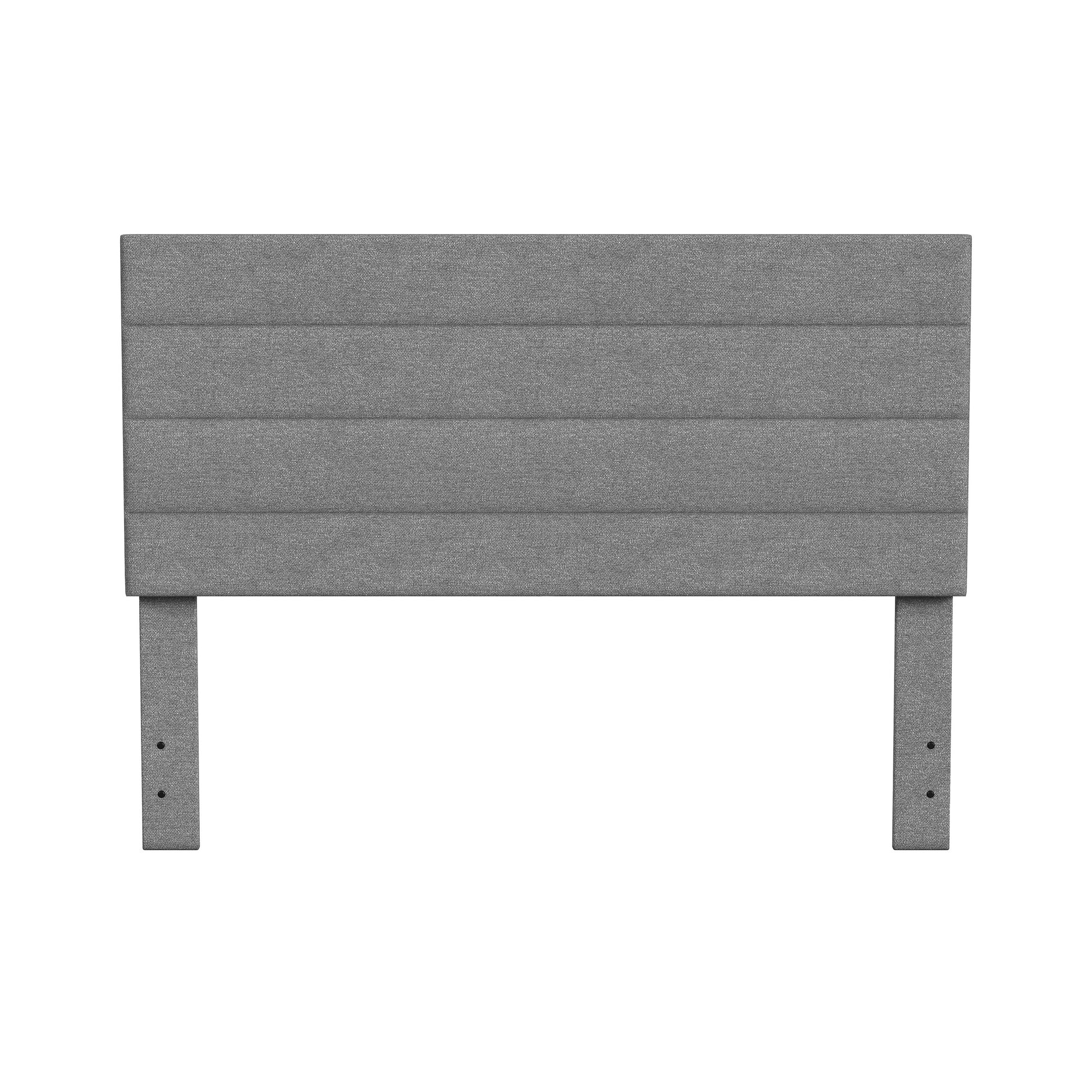 Rize Home Willow Upholstered Headboard in Light Grey - front view