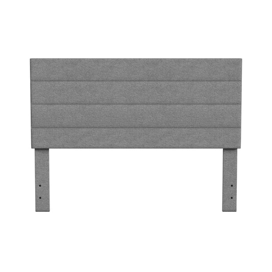 Rize Home Willow Upholstered Headboard in Light Grey - front view