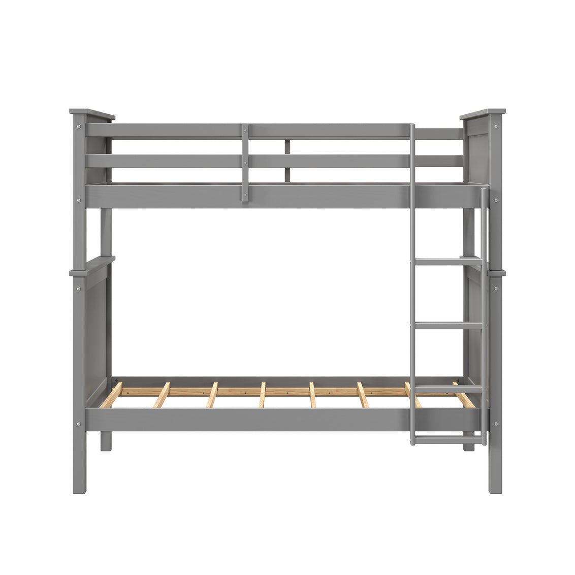 Leah Twin over Twin Bunk Bed in Grey-front