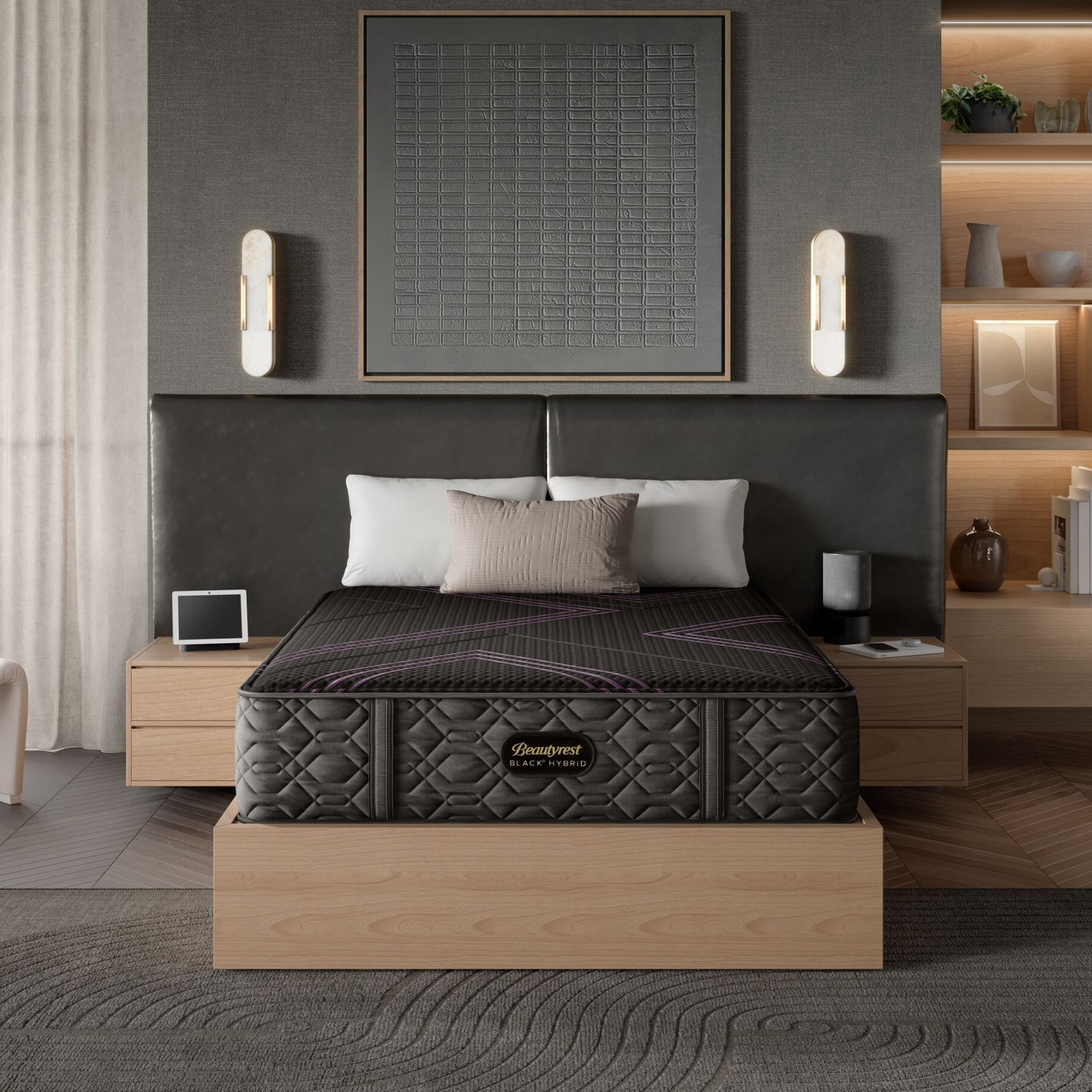 Beautyrest Black Series Two Plush Hybrid Mattress In Room