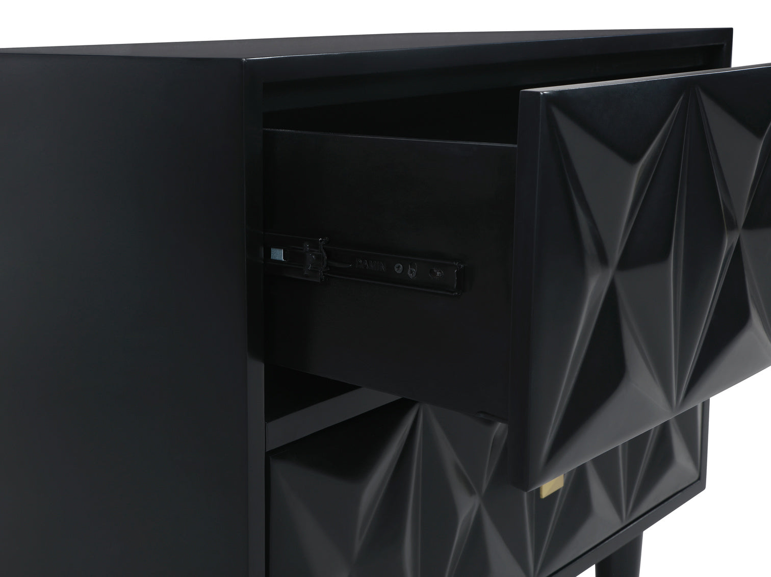 Geo Nightstand in Black-drawer